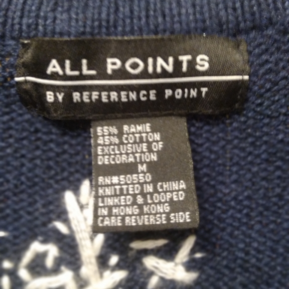VTG All Points by Reference Point "Frosty" Zip Front Cardigan - Picture 2 of 5
